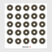 Chocolade Donut met Chocolate Frosting Sprinkles Sticker (Vel)