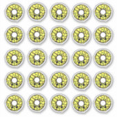 Chocolade Donut met Gele Frosting en Sprinkles Sticker (Voorkant)