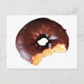 Chocolade Donut met grote biet eruit gehaald Briefkaart (Voorkant)