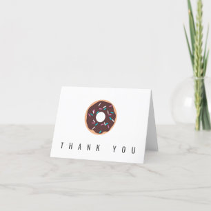 Chocolade Donut met sprinken Bedankkaart