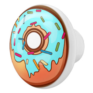 Chocolade Donut met sprinken Keramische Knop