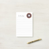 Chocolade Donut met sprinken Post-it® Notes (Op bureau)
