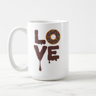 Chocolade Donut met Sprinkles Love Koffiemok