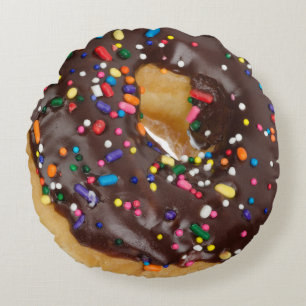 Chocolade donut nieuwigheid rond kussen