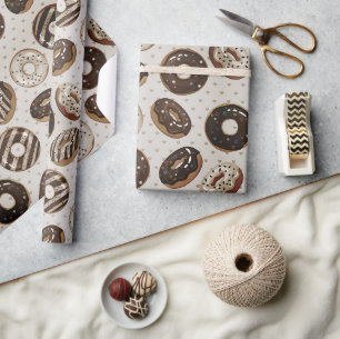 Chocolade Donut Strooisel Cadeaupapier