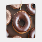 Chocolade Donuts met Sprinkles Kerstmis Keramisch Ornament (Links)