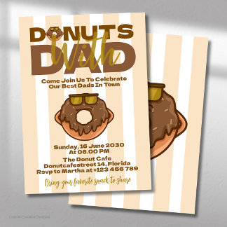 Chocolade Donuts Met Vader Vaderdag Viering Kaart