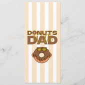Chocolade Donuts Met Vader Vaderdag Viering Menu (Voorkant)