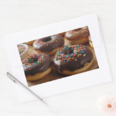 Chocolade Donuts Rechthoekige Sticker (Envelop)