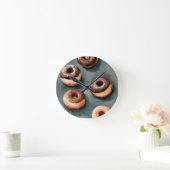 Chocolade Donuts Waterverf Ronde Klok (Huis)