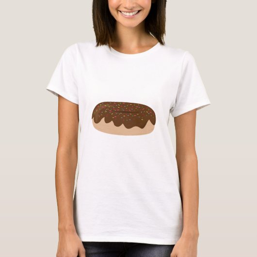 Chocolade Doughnut T-shirt (Voorkant)