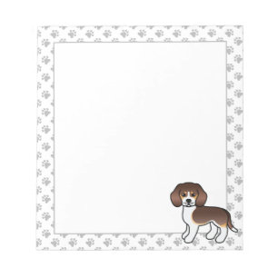 Chocolade driekleurige Beagle Schattige Cartoon Ho Notitieblok