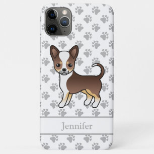 Chocolade Driekleurige Gladde Vacht Chihuahua & Na iPhone 11 Pro Max Hoesje