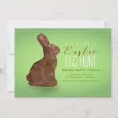 Chocolade Easter Bunny Egg Hunt Invitation Kaart (Voorkant)