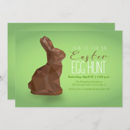 Chocolade Easter Bunny Egg Hunt Invitation Kaart