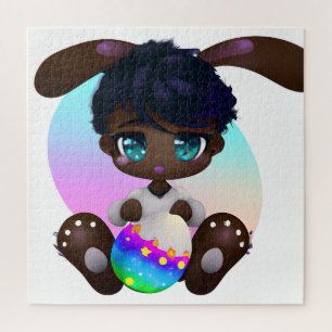 Chocolade Easter Melanin Bunny Baby Rabbit Melanin Legpuzzel