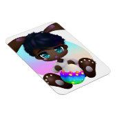 Chocolade Easter Melanin Bunny Baby Rabbit Melanin Magneet (Rechterzijde)