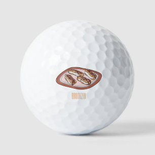Chocolade eclair cartoon illustratie golfballen