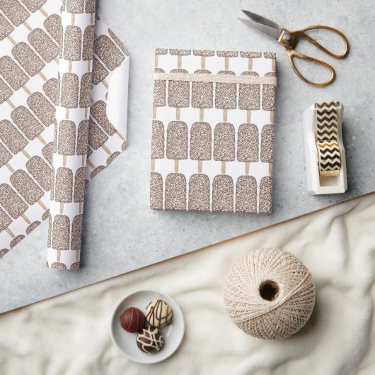 Chocolade Eclair Ice Cream Bars Poppen Popsicles Cadeaupapier (Crafts)