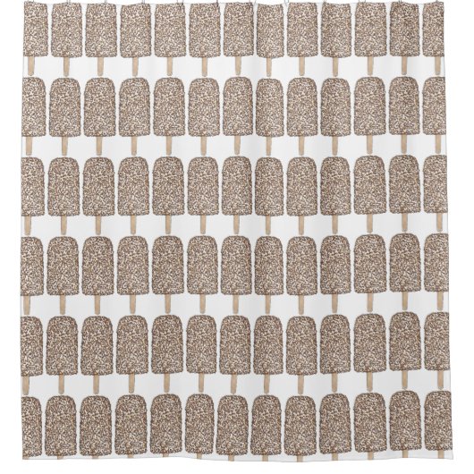 Chocolade Eclair Ice Cream Popsicle Shower Curtain Douchegordijn (Voorkant)