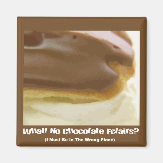 Chocolade Eclair Magnet Magneet (Voorkant)