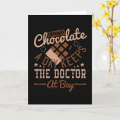 Chocolade - een beetje chocolade per dag kaart (Gele Bloem)