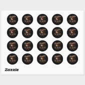 Chocolade - een beetje chocolade per dag ronde sticker (Vel)