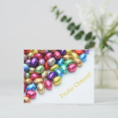 chocolade - eitjes duitse groet feestdagenkaart (Staand voorkant)