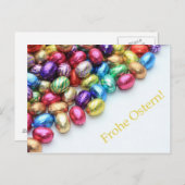 chocolade - eitjes duitse groet feestdagenkaart (Voorkant / Achterkant)