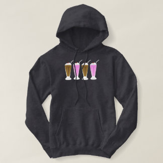 Chocolade- en aardbeienmilkshakes hoodie
