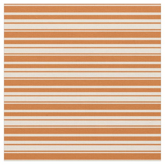 Chocolade en Bisque Striped Patroon Stof (Close Up)