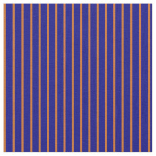 Chocolade en blauw, gekleurd, gelinkt patroon stof