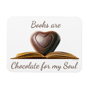 Chocolade en Boek Lover's Magnet Magneet