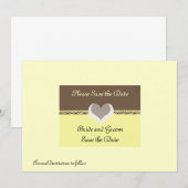 Chocolade en Botercreme Save the Date Uitnodiging (Voorkant / Achterkant)
