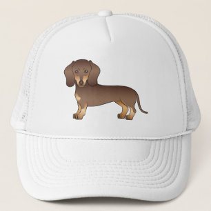 Chocolade en bruine gladharige Dox Design Trucker Pet