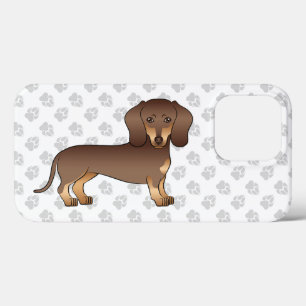 Chocolade En Bruine Korte Haren Dachshund & Pootje iPhone 13 Pro Hoesje