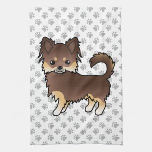Chocolade En Bruine Lange Jas Chihuahua Hond & Poo Theedoek