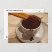 Chocolade en Churros Briefkaart (Voorkant / Achterkant)