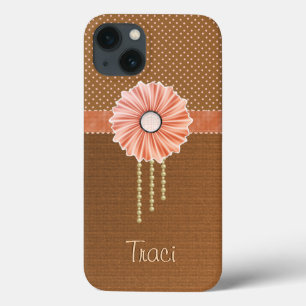 Chocolade en Crème Stippen Aangepaste tekst iPhone 13 Hoesje