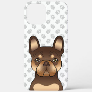 Chocolade En Effen Franse Bulldog Zacht Hondenpoot iPhone 12 Pro Max Hoesje