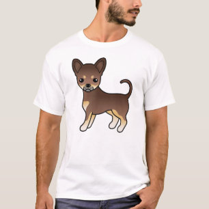 Chocolade En Effenhuidige Chihuahua Hond T-shirt