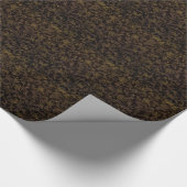 Chocolade en Gold Floral Damask Pattern Cadeaupapier (Hoek)