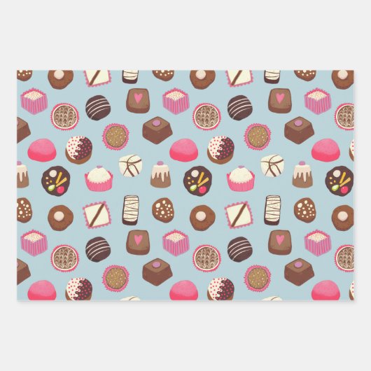 Chocolade en Snoep Inpakpapier Vel (Voorkant)