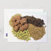 Chocolade en specerijen briefkaart (Voorkant / Achterkant)