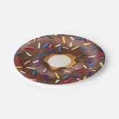 Chocolade en Sprinkle Donut Celebration Papieren Bordje (Gekanteld)