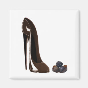 Chocolade en Stiletto Shoe Magneet