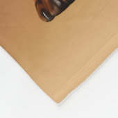 Chocolade en Tan Dachshund Dog Fleece Deken (Hoek)