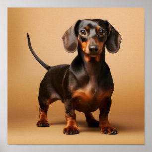 Chocolade en Tan Dachshund Dog Poster