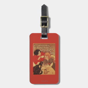 Chocolade en Tea Co moeder en dochter Bagagelabel