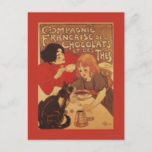 Chocolade en Tea Co moeder en dochter Briefkaart